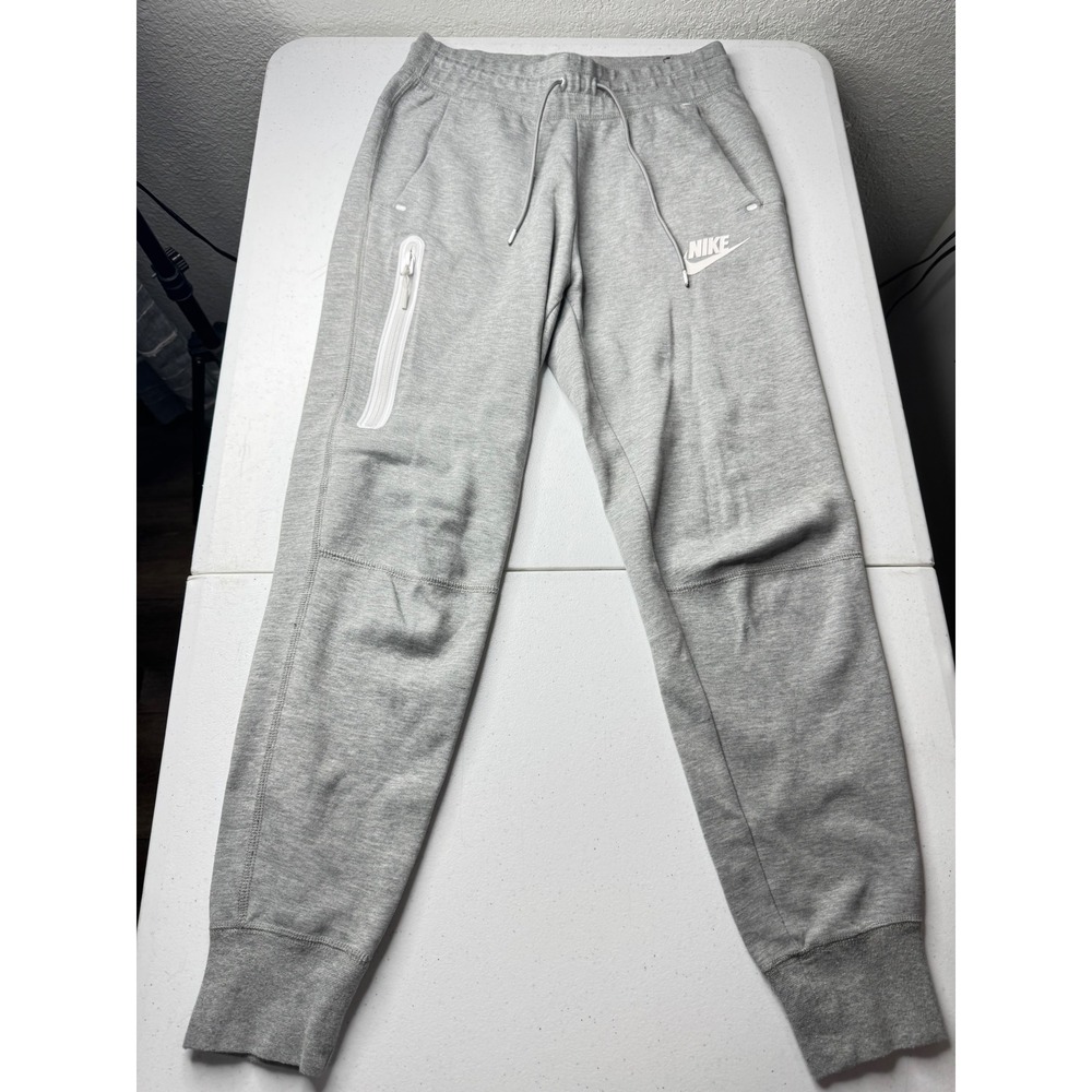 Nike Tech Fleece Joggers Mens Grey Sweatpants Bonded Zip Pocket CU4495-063